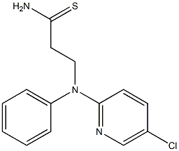 3-[(5-chloropyridin-2-yl)(phenyl)amino]propanethioamide Struktur