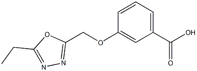 3-[(5-ethyl-1,3,4-oxadiazol-2-yl)methoxy]benzoic acid Struktur