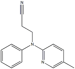 3-[(5-methylpyridin-2-yl)(phenyl)amino]propanenitrile Struktur