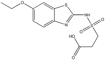 3-[(6-ethoxy-1,3-benzothiazol-2-yl)sulfamoyl]propanoic acid Struktur