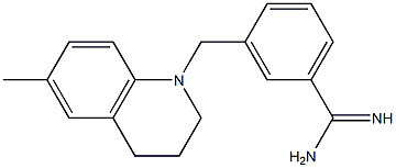 3-[(6-methyl-1,2,3,4-tetrahydroquinolin-1-yl)methyl]benzene-1-carboximidamide Struktur