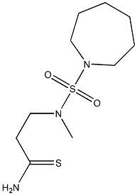 3-[(azepane-1-sulfonyl)(methyl)amino]propanethioamide Struktur