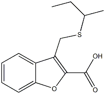 3-[(butan-2-ylsulfanyl)methyl]-1-benzofuran-2-carboxylic acid Struktur