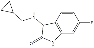 3-[(cyclopropylmethyl)amino]-6-fluoro-2,3-dihydro-1H-indol-2-one Struktur