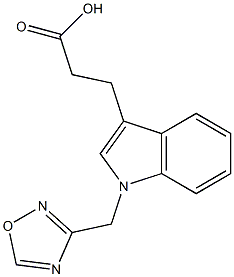 3-[1-(1,2,4-oxadiazol-3-ylmethyl)-1H-indol-3-yl]propanoic acid Struktur