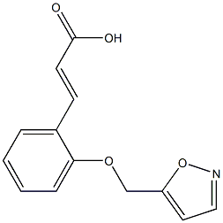 3-[2-(1,2-oxazol-5-ylmethoxy)phenyl]prop-2-enoic acid Struktur