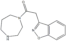 3-[2-(1,4-diazepan-1-yl)-2-oxoethyl]-1,2-benzisoxazole Struktur