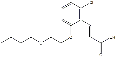 3-[2-(2-butoxyethoxy)-6-chlorophenyl]prop-2-enoic acid Struktur