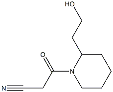 3-[2-(2-hydroxyethyl)piperidin-1-yl]-3-oxopropanenitrile Struktur