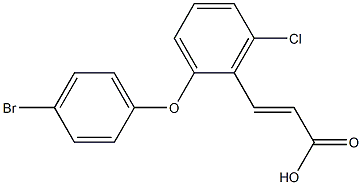 3-[2-(4-bromophenoxy)-6-chlorophenyl]prop-2-enoic acid Struktur