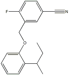 3-[2-(butan-2-yl)phenoxymethyl]-4-fluorobenzonitrile Struktur