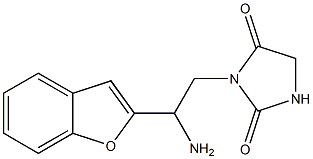 3-[2-amino-2-(1-benzofuran-2-yl)ethyl]imidazolidine-2,4-dione Struktur