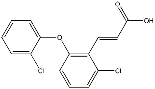 3-[2-chloro-6-(2-chlorophenoxy)phenyl]prop-2-enoic acid Struktur