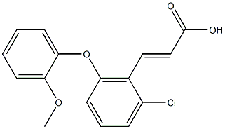 3-[2-chloro-6-(2-methoxyphenoxy)phenyl]prop-2-enoic acid Struktur