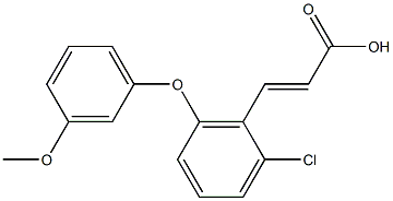 3-[2-chloro-6-(3-methoxyphenoxy)phenyl]prop-2-enoic acid Struktur