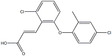 3-[2-chloro-6-(4-chloro-2-methylphenoxy)phenyl]prop-2-enoic acid Struktur