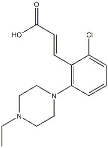 3-[2-chloro-6-(4-ethylpiperazin-1-yl)phenyl]prop-2-enoic acid Struktur