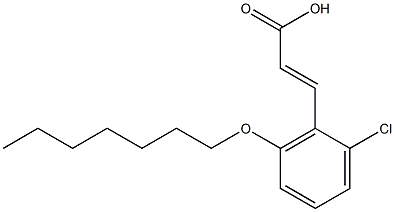 3-[2-chloro-6-(heptyloxy)phenyl]prop-2-enoic acid Struktur