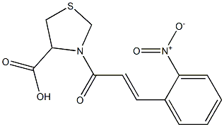 3-[3-(2-nitrophenyl)prop-2-enoyl]-1,3-thiazolidine-4-carboxylic acid Struktur