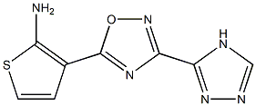 3-[3-(4H-1,2,4-triazol-3-yl)-1,2,4-oxadiazol-5-yl]thiophen-2-amine Struktur