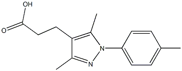 3-[3,5-dimethyl-1-(4-methylphenyl)-1H-pyrazol-4-yl]propanoic acid Struktur