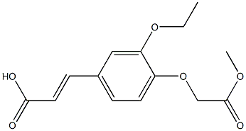 3-[3-ethoxy-4-(2-methoxy-2-oxoethoxy)phenyl]prop-2-enoic acid Struktur