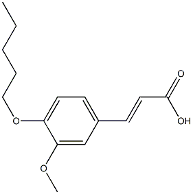 3-[3-methoxy-4-(pentyloxy)phenyl]prop-2-enoic acid Struktur