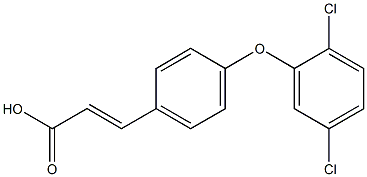 3-[4-(2,5-dichlorophenoxy)phenyl]prop-2-enoic acid Struktur