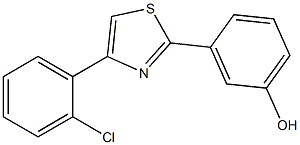 3-[4-(2-chlorophenyl)-1,3-thiazol-2-yl]phenol Struktur