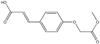 3-[4-(2-methoxy-2-oxoethoxy)phenyl]prop-2-enoic acid Struktur