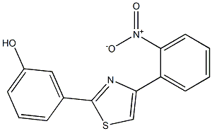 3-[4-(2-nitrophenyl)-1,3-thiazol-2-yl]phenol Struktur