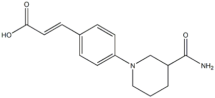 3-[4-(3-carbamoylpiperidin-1-yl)phenyl]prop-2-enoic acid Struktur