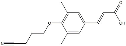 3-[4-(3-cyanopropoxy)-3,5-dimethylphenyl]prop-2-enoic acid Struktur