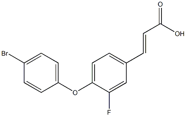 3-[4-(4-bromophenoxy)-3-fluorophenyl]prop-2-enoic acid Struktur