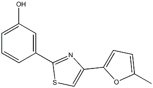 3-[4-(5-methylfuran-2-yl)-1,3-thiazol-2-yl]phenol Struktur