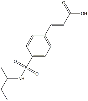 3-[4-(butan-2-ylsulfamoyl)phenyl]prop-2-enoic acid Struktur