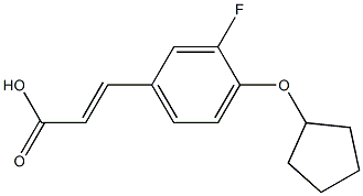 3-[4-(cyclopentyloxy)-3-fluorophenyl]prop-2-enoic acid Struktur