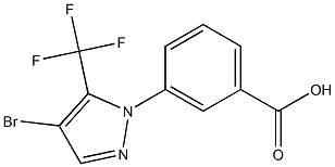 3-[4-bromo-5-(trifluoromethyl)-1H-pyrazol-1-yl]benzoic acid Struktur