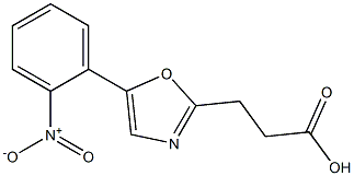 3-[5-(2-nitrophenyl)-1,3-oxazol-2-yl]propanoic acid Struktur