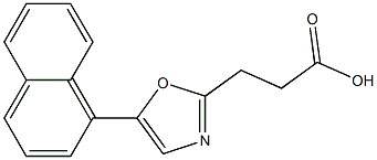 3-[5-(naphthalen-1-yl)-1,3-oxazol-2-yl]propanoic acid Struktur