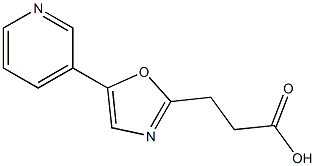 3-[5-(pyridin-3-yl)-1,3-oxazol-2-yl]propanoic acid Struktur