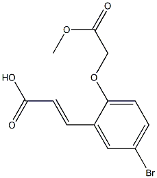 3-[5-bromo-2-(2-methoxy-2-oxoethoxy)phenyl]prop-2-enoic acid Struktur