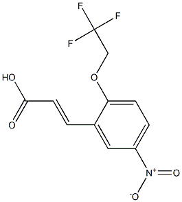 3-[5-nitro-2-(2,2,2-trifluoroethoxy)phenyl]prop-2-enoic acid Struktur