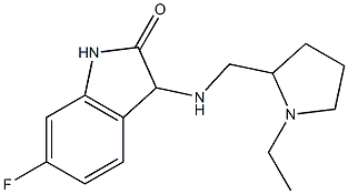 3-{[(1-ethylpyrrolidin-2-yl)methyl]amino}-6-fluoro-2,3-dihydro-1H-indol-2-one Struktur