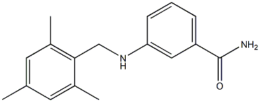 3-{[(2,4,6-trimethylphenyl)methyl]amino}benzamide Struktur