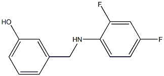 3-{[(2,4-difluorophenyl)amino]methyl}phenol Struktur