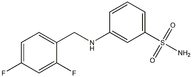 3-{[(2,4-difluorophenyl)methyl]amino}benzene-1-sulfonamide Struktur