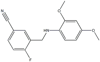 3-{[(2,4-dimethoxyphenyl)amino]methyl}-4-fluorobenzonitrile Struktur