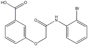 3-{[(2-bromophenyl)carbamoyl]methoxy}benzoic acid Struktur