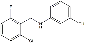 3-{[(2-chloro-6-fluorophenyl)methyl]amino}phenol Struktur